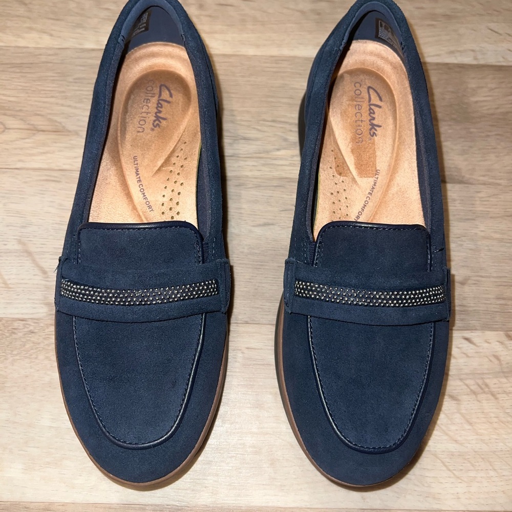 Clarks Women's Dark Blue Loafers